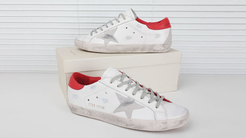 Goldem Goose Grey/Red